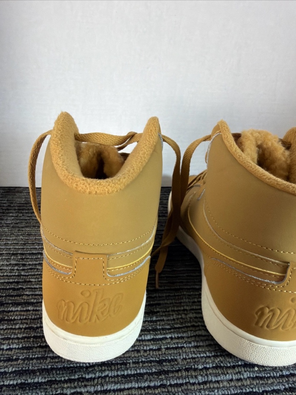 Nike Women's Ebernon Mid SE Wheat/Sail Sneakers AV2478-700 - Size 8.5 - Picture 9 of 11
